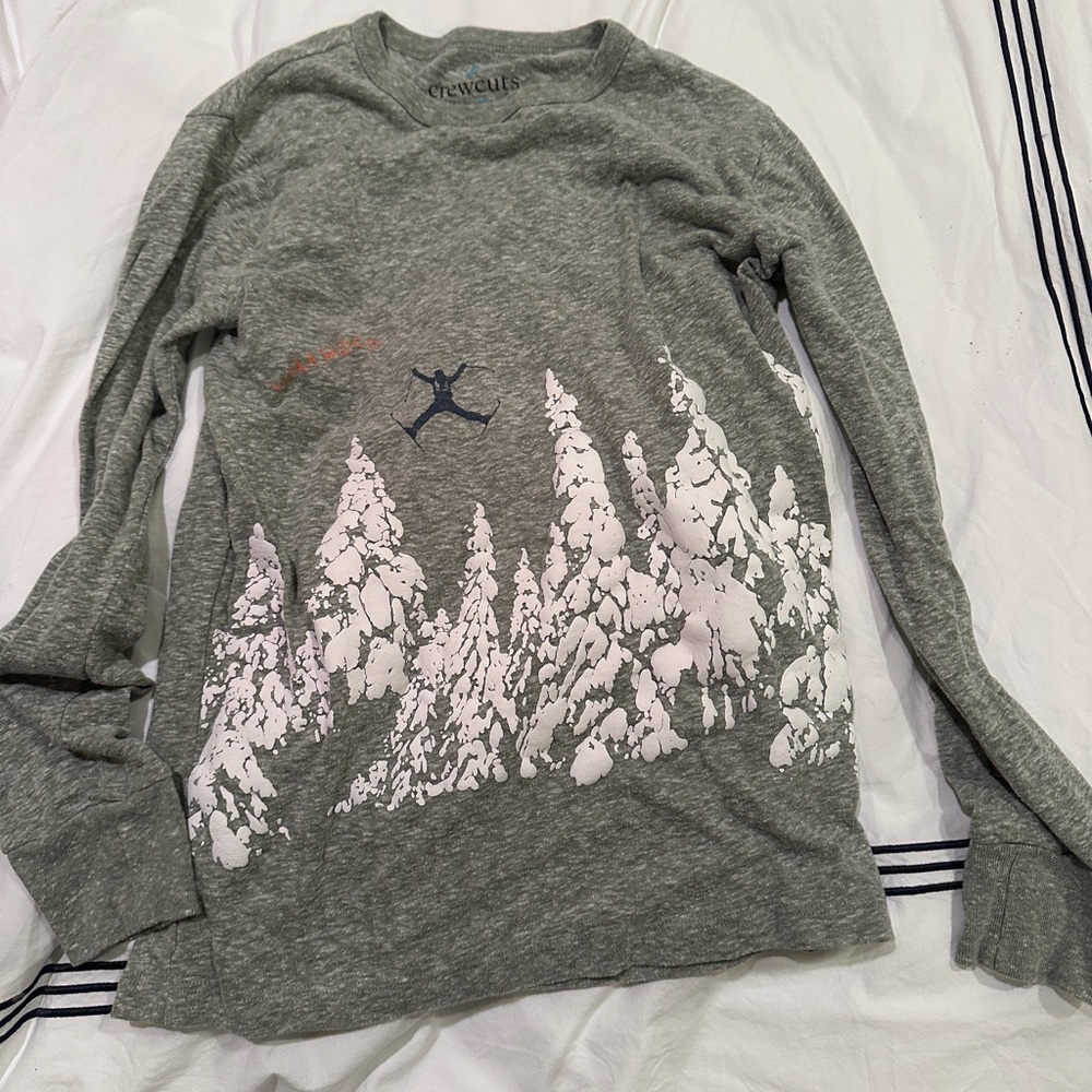 Crewcuts Long Sleeve Shirt with Snowy Tree Design